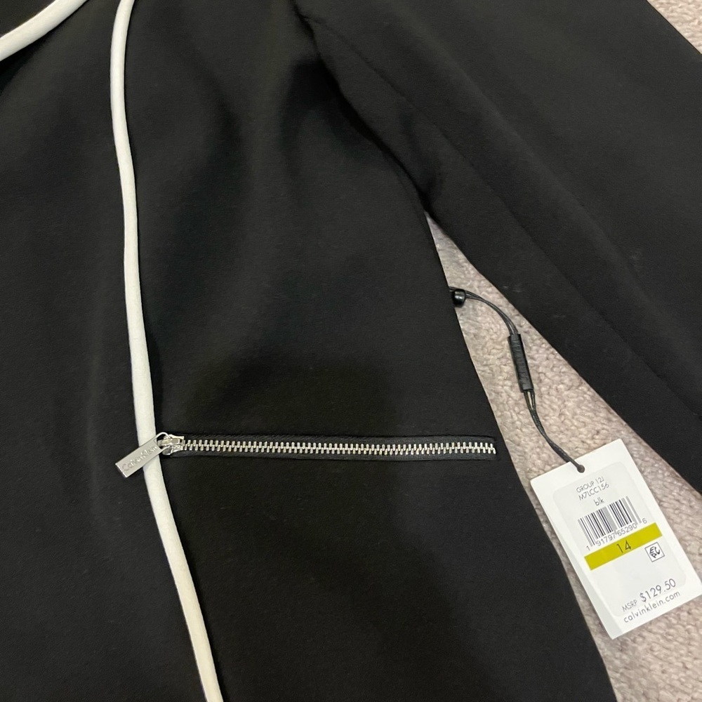 Calvin Klein Blazer Jacket with Zipper Accents - Picture 3 of 13